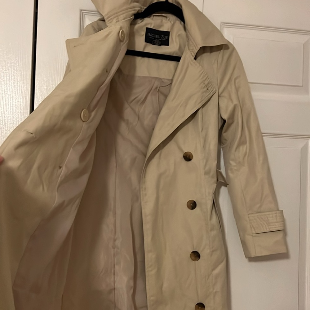 Trench coat with hood